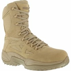 Hot Sale 😍 Reebok 👩 Women's RB894 Rapid Response IMP Side Zip Comp Toe Desert Military Boot Tan 👍