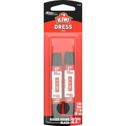 Discount 🛒 Kiwi 👗 Dress Round Waxed 27 In. Black Laces, 2 Pair 👍